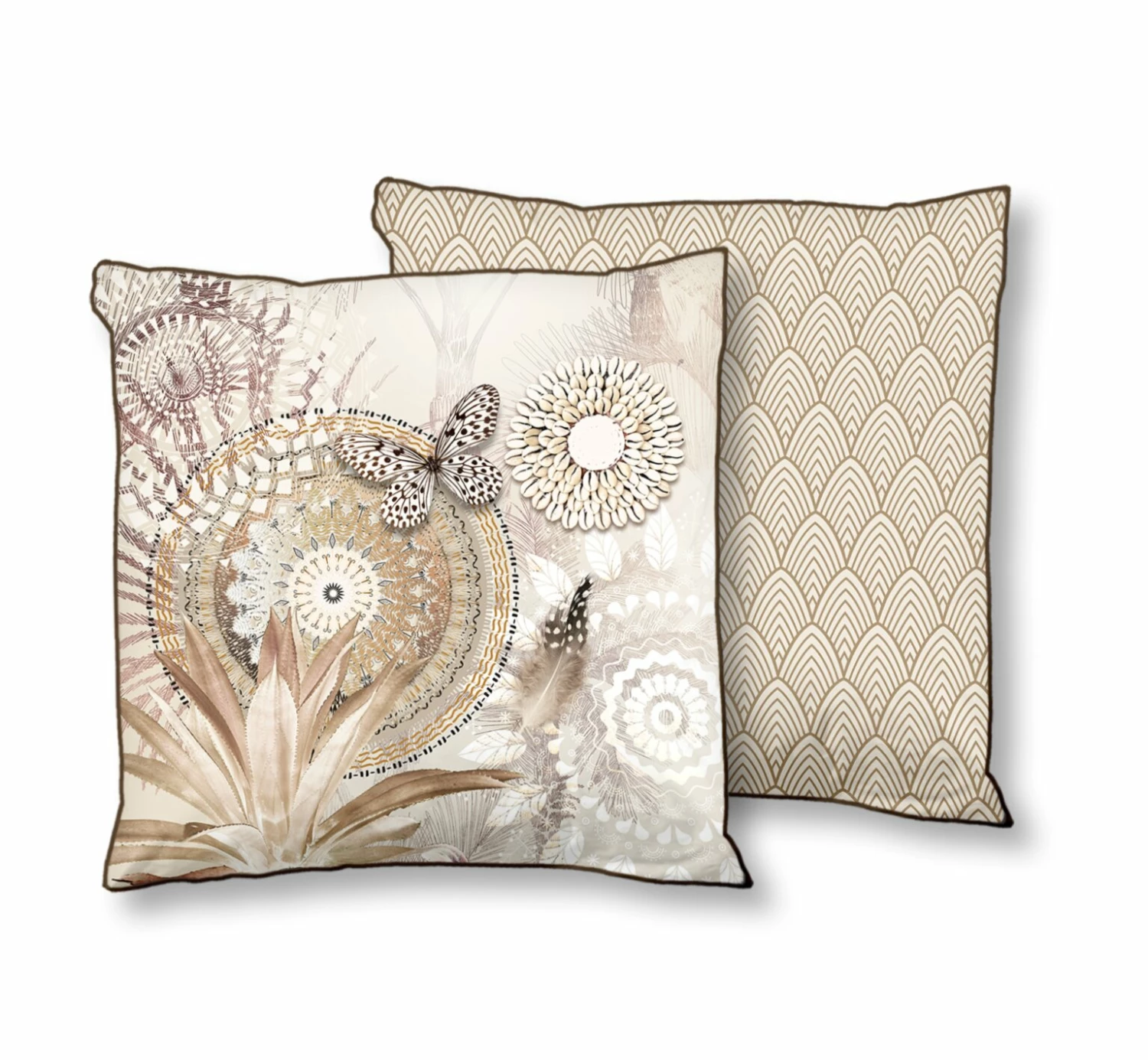 Sofakissen KASKAE - Mandala - sand - 48x48 cm 3 Sofakissen KASKAE - Mandala - sand - 48x48 cm