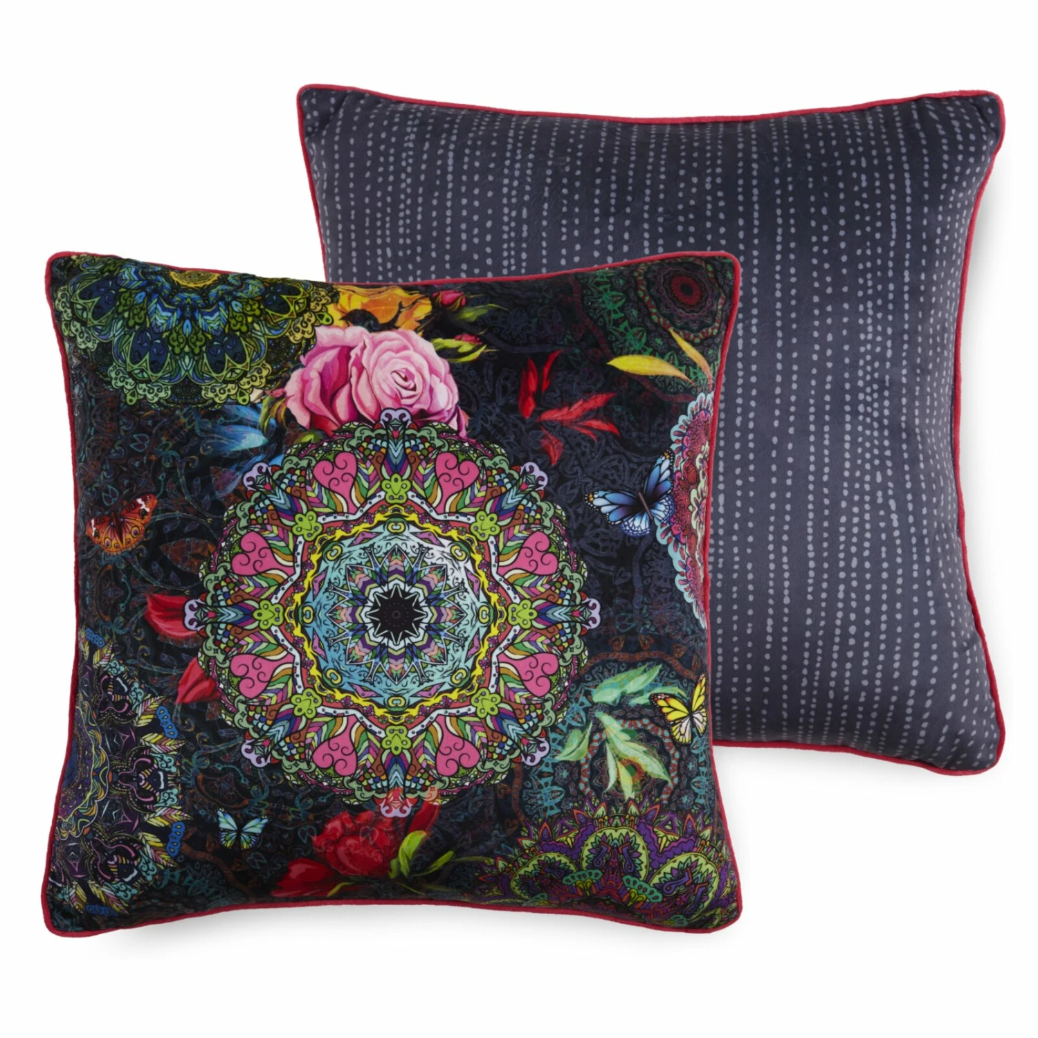 Sofakissen ABBRA - Mandala - schwarz - 48x48 cm 3 Sofakissen ABBRA - Mandala - schwarz - 48x48 cm