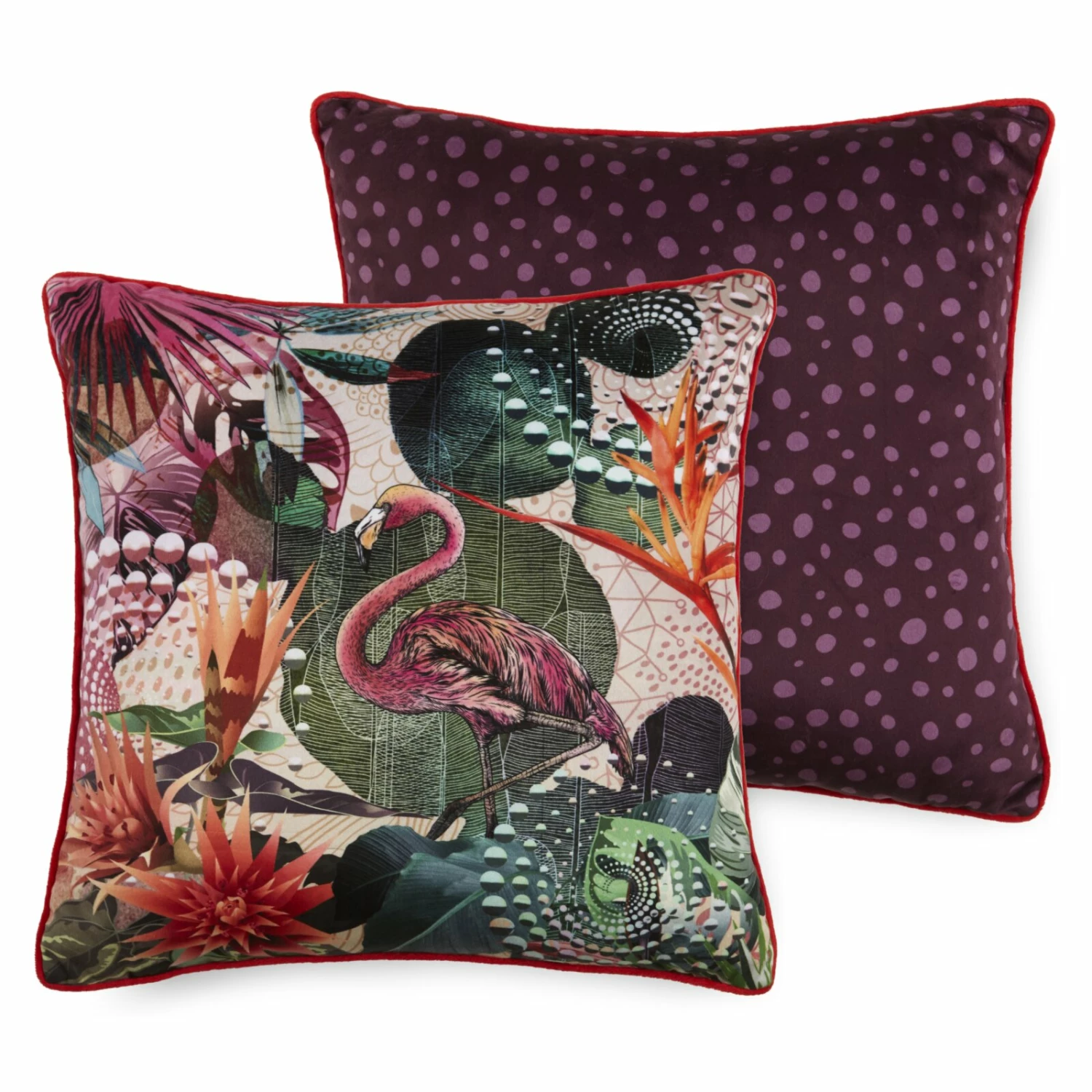 Sofakissen SIRKE - Pelikan - lila-creme - 48x48 cm 3 Sofakissen SIRKE - Pelikan - lila-creme - 48x48 cm