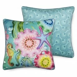 Sofakissen AMADA - Mandala - hellblau - 48x48 cm