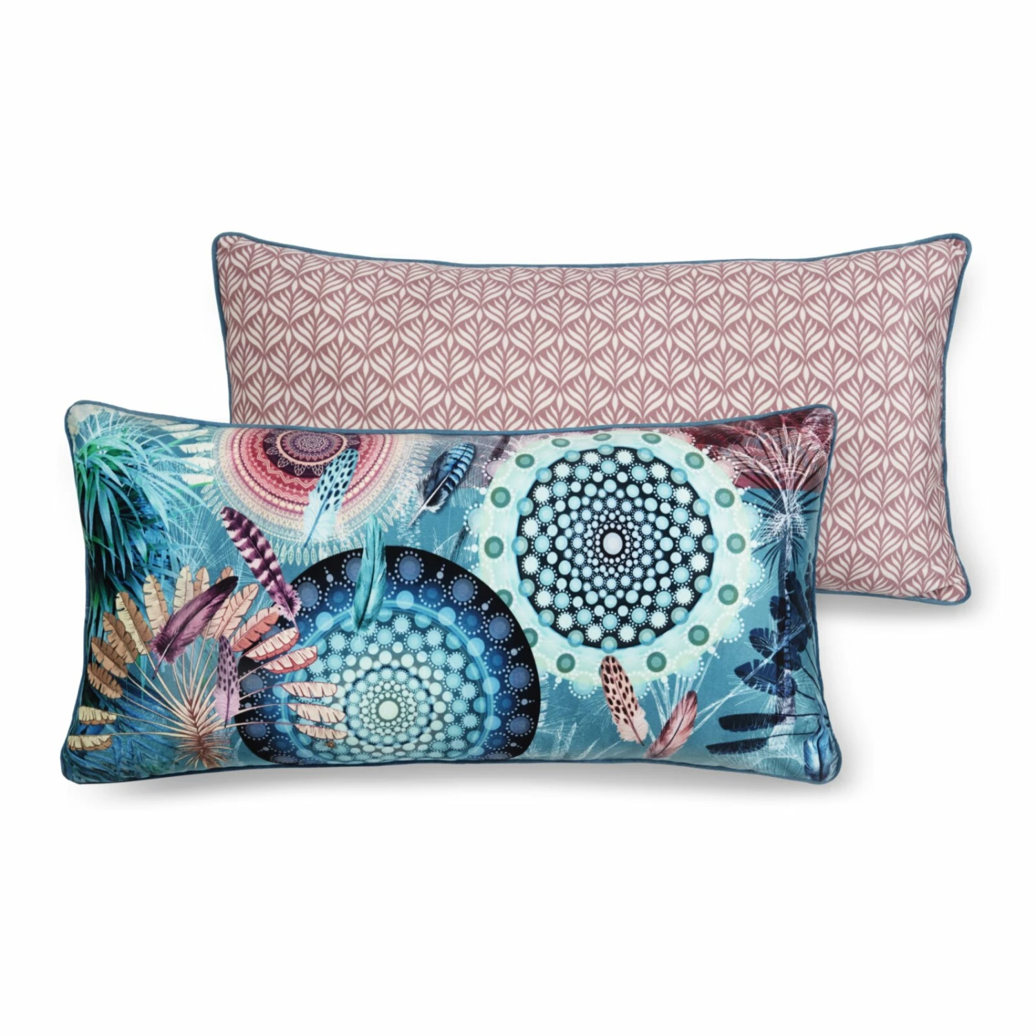 Sofakissen KANYA - Mandala - türkisblau - 60x30 cm 3 Sofakissen KANYA - Mandala - türkisblau - 60x30 cm