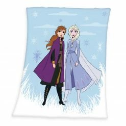 Fleecedecke DIE EISKÖNIGIN 2 - blau-weiß - 130x160 cm