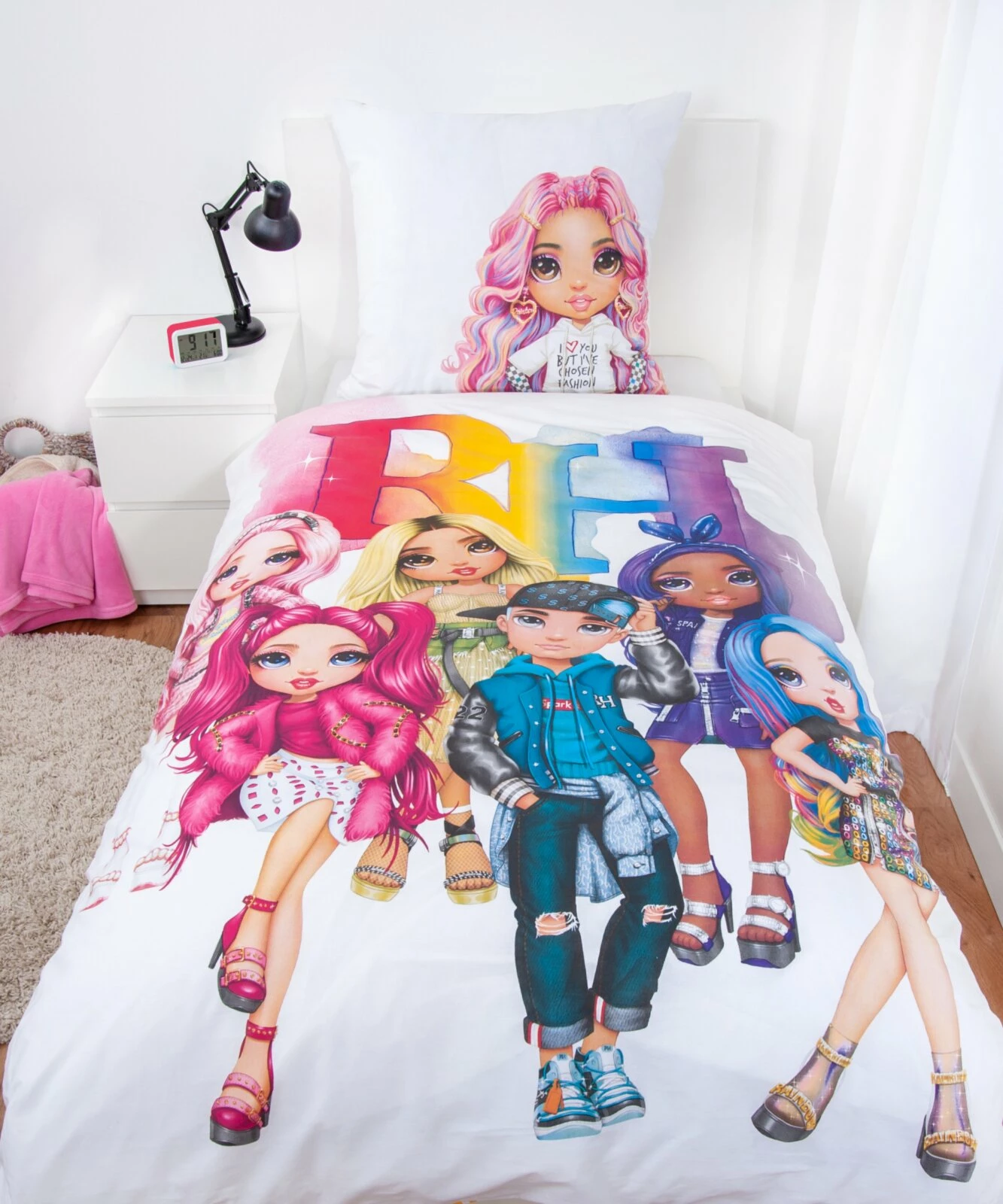 Kinderbettwäsche RAINBOW HIGH - weiß - rosa - 135x200 cm 4 Kinderbettwäsche RAINBOW HIGH - weiß - rosa - 135x200 cm – Bild 2