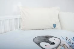 Kinderbettwäsche PINGUIN - hellblau - 100x135 cm -Heimtextilien Verkäufe 9005177100 04 1600Wx1600H
