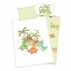 Kinderbettwäsche DINOS - weiß - grün - 100x135 cm -Heimtextilien Verkäufe 9005177200 1600Wx1600H