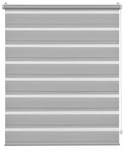 Doppelrollo - hellgrau - 45x150 cm