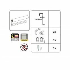 Thermo-Klemmrollo - weiß - abdunkelnd - 40x150 cm -Heimtextilien Verkäufe 9005346700 04 1600Wx1600H